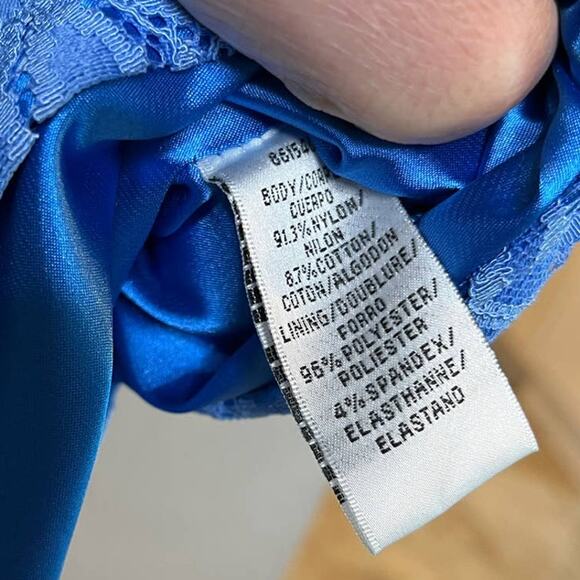 JS Collections Cowl Neck Lace Gown Dress - Picture 11 of 12